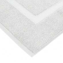 Basics - Alfombra de baño con bandas, 20 x 31 pulgadas, color plateado suave - Plata blanda - Ver 6
