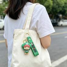 MINISO Chopper Green Keychain, Premium Soft PVC Cartoon Pendant, Y2K Style Backpack Charm, Cute Car Interior Decoration, Handbag Accessory, Travel Luggage Tag, Fun Collectible Gift For Teens, Durable Soft PVC Material - Style 1 - View 3