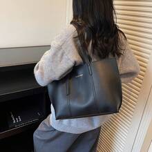 Bolso de mano moderno y versátil para mujer, estilo casual elegante con un toque de alta gama, bolso de hombro estiloso ideal para ir de compras, nuevo bolso de hombro casual de moda para otoño e invierno. - Marrón - Ver 5