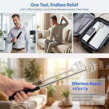 ZHUANGLEI 4pcs Retractable Back Scratcher Set With Gift Box, Textured Non-Slip Handle Stainless Steel Telescopic Relaxation Tool, Ideal Holiday Gift For Christmas, Mother's Day, Father's Day, New Year - View 3
