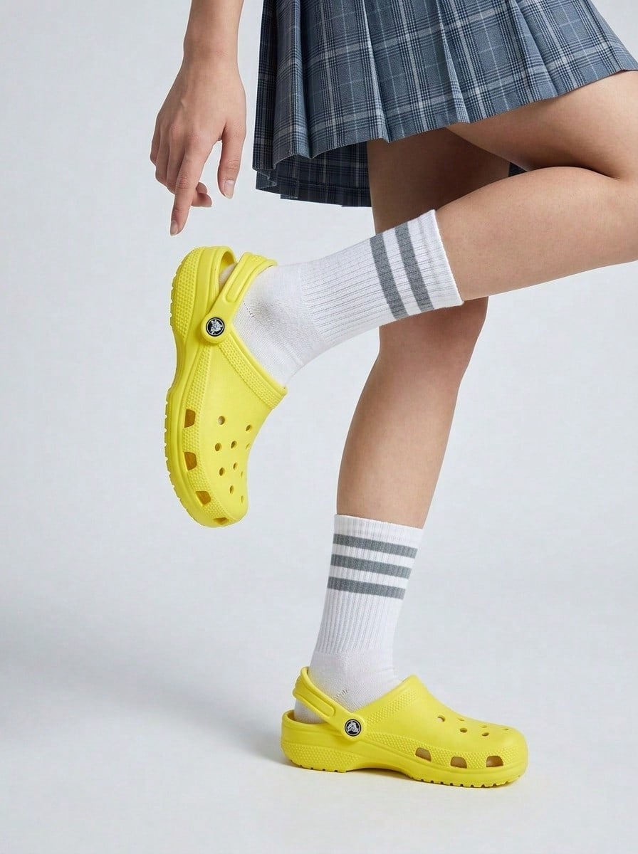 Crocs 经典儿童木屐,赛博黄 206991-77J - 賽博黃 - 查看 1