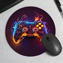 1pc Oversized Extended Neon Game Controller Illustration Mouse Pad, With Non-Slip Rubber Base, Washable Stitched Edges, Suitable For Gaming Setup And Home Office, Ideal Gift For Esports Enthusiasts, Gamers And Design Lovers - View 11