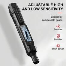 L.A.OL.A.U Portable Combustible Gas Leak Detector, Detects Natural Gas/Methane/Propane/Butane, Detection Range 50-1000PPM, With Audible Alarm And LCD Display, Suitable For Home Kitchen, RV, Boiler, Pipeline And Other Natural Gas Leak Detection - Black - View 6