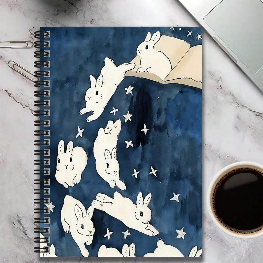 梦幻星空兔子插画螺旋笔记本,是工作学习的好帮手,适合记录每日计划和笔记。精美的封面使其成为毕业或生日的理想礼物。无论是写日记还是日常使用,其独特的设计都能为您的记录增添乐趣,是您的绝佳选择。 - A - 查看 1