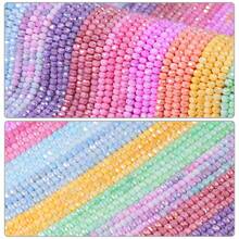 Aproximadamente 41 piezas de cuentas de vidrio rondelle de 6mm de colores variados, materiales para hacer joyas DIY para collares, pulseras, aretes - Cuentas de porcelana teñidas con agua con forma de coche para hacer tú mismo - Ver 4