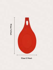 1 pieza grande lavable Cuchara resistente al calor de silicona Alfombrilla de cuchara para doméstico - Rojo - Ver 7