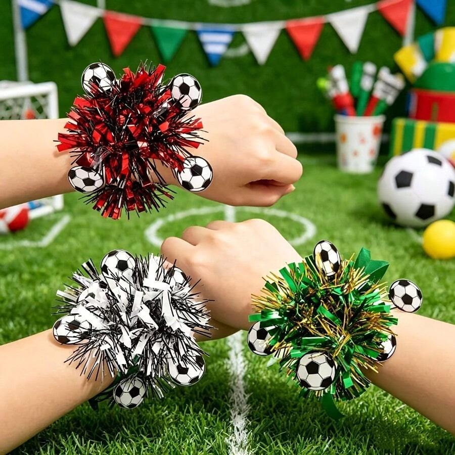 Künstlicher Armkranz, Fußball Fanwreath, geeignet für dekorative Armblumen, Party Kränze, Fan Kostüme, Foto Requisiten