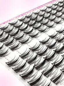 Eimny 320Pcs Manga Style Lash Clusters Kit, D-Curl Natural Look Eyelash Extension Kit, 0.05Mm Ultra-Thin Invisible Band, Fine Individual Lashes, Spiky Fairy Cluster Lashes,DIY Eyelash Extensions For Home Use - Multicolor - View 5