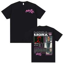Rapper Mora Lo Mismo Dela Otra Vez Tour Merch T-Shirts Herrenmode Hip Hop Vintage Kurzarm Unisex T-Shirt Tops personalisiertes Geschenk für Freund - Schwarz - Übersicht 1