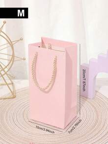 1pc Pink Wedding Gift Bag, Birthday Gift Packaging Bag, Cosmetic Lipstick Gift Bag, Holiday Party Gift Packaging Bag - Multicolor - View 4