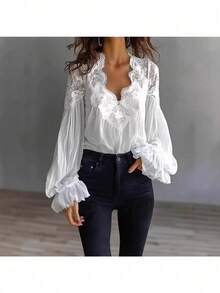 Women Blouses & Shirts - 白色 - 查看 2