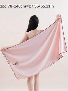 珊瑚絨刺繡玫瑰臉巾、浴巾、手捧花、婚禮裝飾、伴娘、吸水超細纖維純色刺繡浴巾或毛巾、情侶款居家手巾浴巾、柔軟親膚浴室毛巾、浴室用品、沙灘巾，適用於浴室、飯店、開學季、居家必需品、毛巾、護膚 - 粉色 - 查看 13