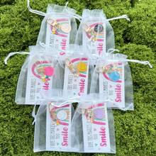 30个/套笑脸金属钥匙扣 - 彩色卡通钥匙扣配件，包括（10个钥匙扣+10张卡片+10个礼品袋） - 适用于钱包和手提包，可作钱包挂件 - 派对礼品 - 多色 - 查看 5