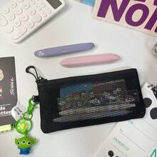 1個新款韓式雙層拉鍊鉛筆袋，大容量多層文具收納袋，適合學生，加厚耐用防刮布料，雙隔層配順滑拉鍊，可擴展設計提供充足儲物空間，輕巧便攜，簡約校園風，清新韓系美學，休閒美式風格，開學季 - A - 查看 7