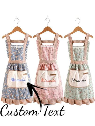 Bộ 20/10/5/1 chiếc váy công chúa dễ thương, tạp dề nhiều màu sắc, tạp dề có túi rộng rãi, trang phục phù hợp để làm bánh trong quán cà phê hoặc nấu nướng trong nhà bếp.
