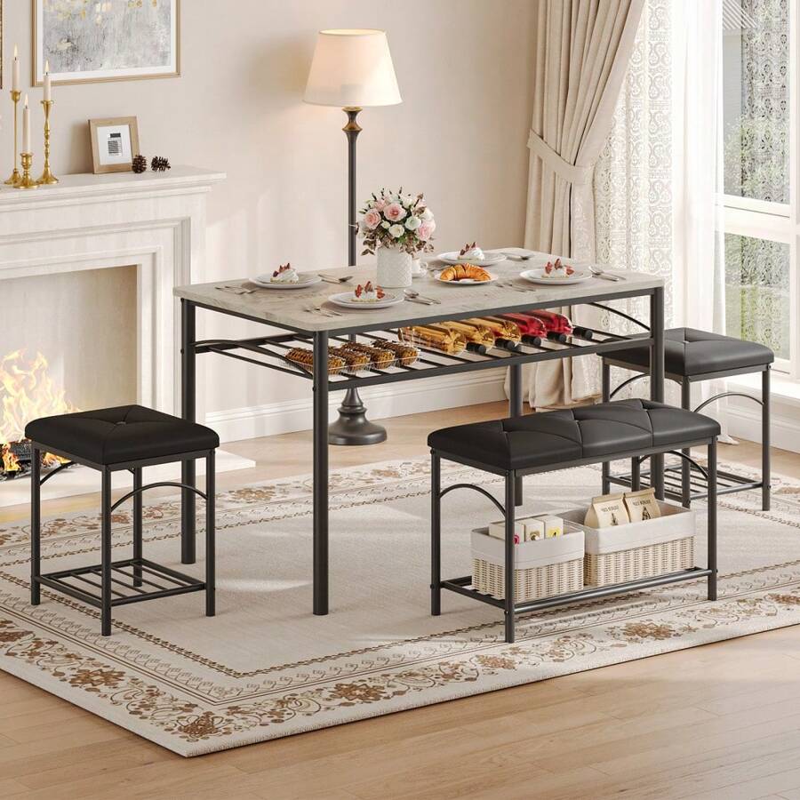 Dining Table & Chair Sets - Grey - View 1