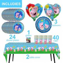小豬佩奇派對套裝 Wimpelkette Teller 紙盤杯 Becher Servietten 灑水裝飾品 Folien Ballons Pappteller 70 件/套 - PF-WEM-09 - 查看 5