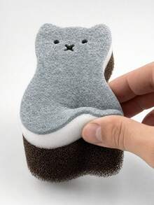 Cute Shaped Kitchen Sponge Thick Durable Dishwashing Cleaning Tools For Kitchen Bathroom And Outdoor Cleaning Multifunctional Heavy-Duty Scrub Sponge Designs Holiday Party Dish Essential Summer Cleaning Pack Housewarming Gift For Aesthetic Home - A - View 5
