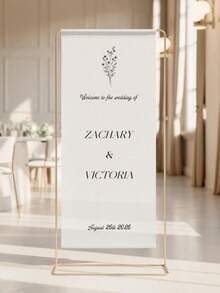 Customized Wedding Welcome Sign, Wedding Fabric Welcome Banner, Modern Wedding Welcome Banner, Customized Fabric Wedding Banner, Boho Wedding, Bridal Shower Sign, Personalized Name Wedding Sign, Minimalist Welcome Sign, Fabric Welcome Banner, Wedding Decor, Customized Fabric Wedding Sign, Personalized Party Decor, Minimalist Sign, Fabric Sign, Wedding Welcome Sign, 3 Fabric Options For Banner, Personalized Party Decor, Minimalist Sign, Fabric Sign, Wedding Welcome Sign - Multicolor - View 4
