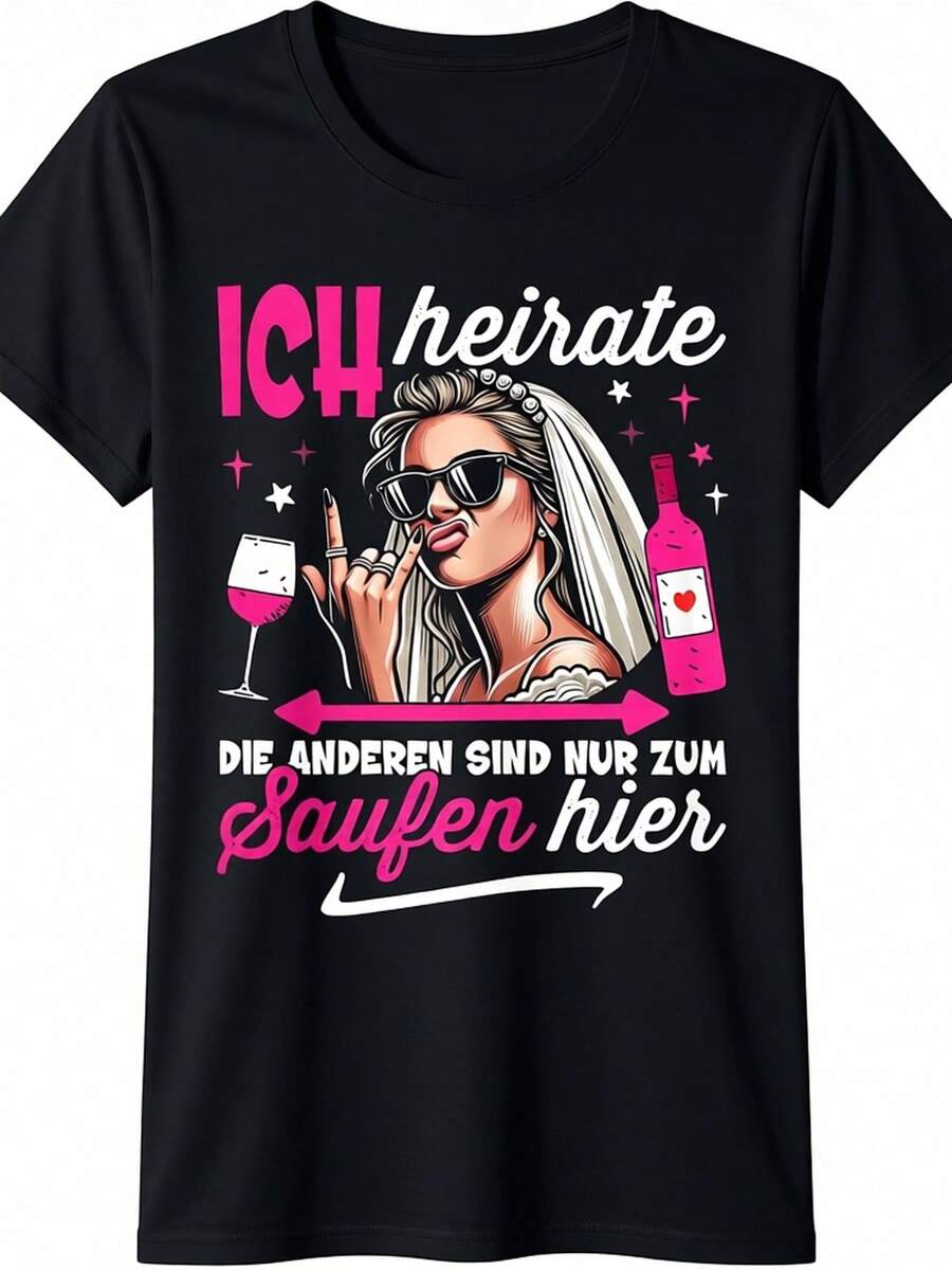 Jga Women's Bridal Shirt, Perfect For A Bachelorette Party, Loose And Comfortable - Back - View 1