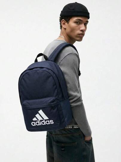 Adidas Classic Badge Of Sport Unisex Daily Backpack Navy / White