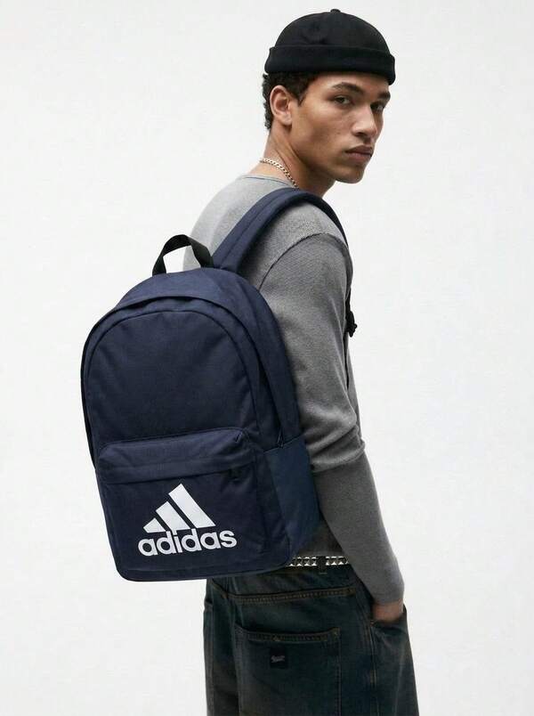 Adidas Classic Badge Of Sport Unisex Daily Backpack Navy / White