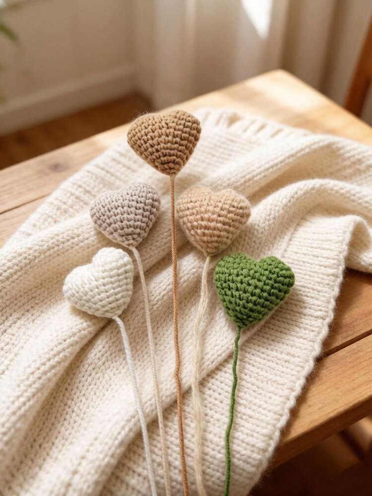 INS Style Newborn Dreamy Photography Set, Handmade Crochet Heart Props, Capture Angelic Fairy-Tale Inspired Newborn & Full Moon Photos - Multicolor - View 7