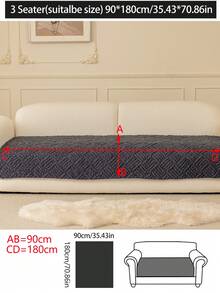 1 chiếc vỏ đệm sofa ấm áp dùng được cả bốn mùa, kiểu dáng hiện đại tối giản, chống trượt, dày dặn, chống bụi, có thể giặt được, mềm mại và không phai màu, thân thiện với thú cưng, phù hợp với sofa hình chữ L và sofa 1/2/3/4 chỗ ngồi trong phòng ngủ, văn phòng, phòng khách. - Màu xám đen - Xem 20