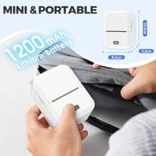 Impresora Térmica Portátil Marklife X2 Inalámbrica Bluetooth Multifunción Adecuada para Etiquetas de Oficina Pegatinas Adhesivas Fabricante de Etiquetas - Blanco - Ver 6