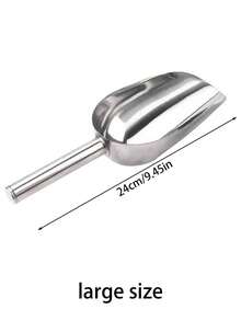 1pc Stainless Steel Ice Scoop And Flour Scoop, Multi-Purpose Food Scoop For Ice Sugar Beans Rice Pet Food, Practical Restaurant Scoop For Kitchen Restaurant Outdoor Food Store Party Picnic Freezer Storage - View 13