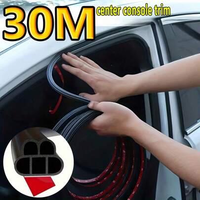 Dải gioăng cửa xe hơi đa năng 30M, gioăng cửa xe hai lớp 5 lỗ bảo vệ cạnh, cách âm, chống sốc, chống bụi, cách nhiệt, rất cần thiết, bao gồm 1 dải gioăng cho bảng điều khiển trung tâm. Gioăng cửa xe tự dính đa năng, gioăng cách âm cửa xe, gioăng cửa hai lớp 5 lỗ, gioăng cao su cho xe tải, SUV, RV (Màu đen)