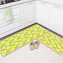1pc, Home Decor, Lemon Pattern Printed Floor Mat, Diatomaceous Earth Kitchen Rug, Kitchen Mat, Floor Mat, Easy To Clean, Printed Rectangular, Suitable For Living Room, Bedroom, Hallway, Bathroom, Laundry Room - Polyester Carpet, Suitable For Indoor And Outdoor Home Decor - Multicolor - View 5