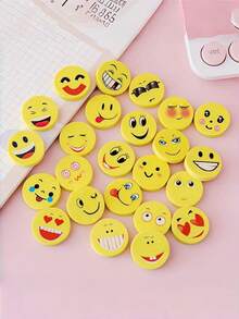 10/30/60 buah Penghapus Mini Wajah Tersenyum Lucu, Desain Menarik, Cocok untuk Kantor dan Ruang Kelas, Dapat Digunakan sebagai Dekorasi, Dapat Digunakan sebagai Hadiah Pengajaran, Kemasan Acak, Kembali ke Sekolah - A - View 2
