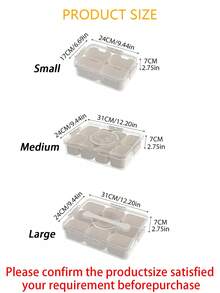1 cái/2 cái Hộp lưu trữ phụ kiện bàn làm việc thanh lịch, hộp đựng trang sức nắp ấn sáng tạo cho kẹp tóc, ngọc trai, dây buộc tóc, mút trang điểm, cọ, chống nước và chống bụi, phù hợp cho ký túc xá, khách sạn, phòng ngủ, bàn trang điểm - trong suốt - Xem 2