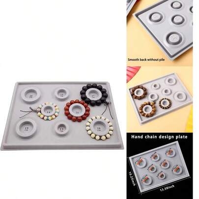 SXDMHYB Tablero de Diseño de Cuentas, Bandeja de Producción de Joyas, Tablero de Cuentas Forrado de Pulsera, Cuentas de Collar, Bandeja Administradora de Joyas, Clasificación y Organización,