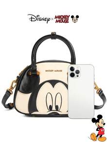 Disney 迪士尼官方正版復古米老鼠時尚女款保齡球包，適合日常通勤、購物、生日禮物 - 彩色 - 查看 10