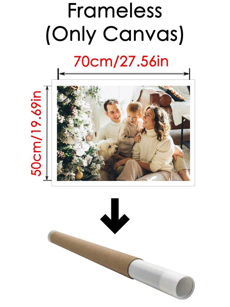 1pc Customizable Printed Canvas, Personalized Large Poster With DIY Frame Or Just Canvas, Suitable For Mother's Day Gift/Home Decor/Halloween Decor/Wall Decor/Wedding Or Home Decor Gift For Friends And Family, Can Customize Portraits, Landscapes, Cute Pets And Daily Life Images - Multicolor - View 16