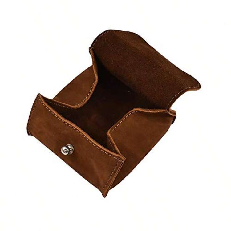 Ocultar y beber bolsa de joyería mini caja de tamaño de viaje anillos y artículos preciosos organizador de almacenamiento regalos de boda para novios y dama de honor piel de grano completo - Swayze Suede - Añade 2