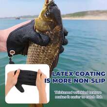 Magnetic Release Fishing Gloves, Anti-Puncture, Suitable For Catching And Cleaning Fish, Non-Slip Palm Design, For Men - Multicolor - View 7