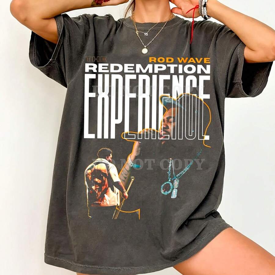 C.Omfort Colors R.Od Wave The Redemption Experience Tour 2026 T-Shirt - Black - View 1