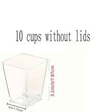 Baking And Pastry Utensils With Transparent Lids, Dessert Cups, Pudding Cups, Accessories With Low Temperature And Easy Cleaning Features, Suitable For Cafes, Snacks, Buffet Desserts, Home, Entertaining, Kitchen, Baking Parties, Pudding, Cheesecake, Jelly Cups - Clear - View 18
