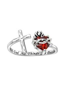 1pc Exquisite Cubic Zirconia Ring, Suitable For Women, Ideal For Weddings, Engagements, Anniversary Parties, Valentine's Day Gifts - 1# - View 7