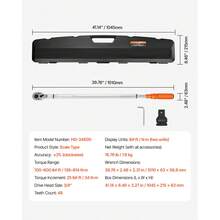 Click Torque Wrench, 3/4 Inch Drive, 100-600 Lbf-Ft / 136-814N.M, Dual-Direction Torque Wrench Set With Dual Range Scales, 48-Tooth, ±3% High Precision, Alloy Steel, For Automobile Repair - 3/4 英寸 - 查看 7