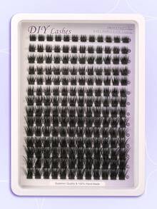 Himirell 140片装短睫毛簇混合装（8-16mm），DIY睫毛嫁接套装，防水持久，超薄单根假睫毛，易于佩戴，可重复使用，适合日常妆容。 - C - 查看 7