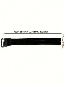 1/5/10pcs Non-Slip Adjustable Belt, Non-Slip Elasticized Grip, Adjustable Buckle, Suitable For Formal Occasions, Black Compact Drawstring, For Suit Pants - Wear With Pieces - A - View 5