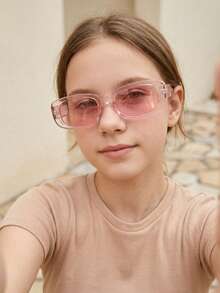 6 Pairs Personalized Retro Ultra-Light Round Frame Candy Color Street Style Fashion Glasses - Multicolor - View 3