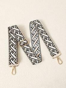 復古編織可調節肩帶，寬壓減壓帶，斜背包替換肩帶配件 - 彩色 - 查看 3