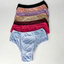 Kit com 6 Tangões  com Detalhes em Renda em Microfibra Lisa Tanga Feminina Conforto e Qualidade. - Multicolorido - Visão 4