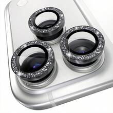 CSDZ Compatible With IPhone Lens Protector Film, 3 Pieces Set Compatible With IPhone 17 Pro 17 Pro Max 17Air 13 15 Camera Lens Protector, Using Shiny Aluminum Alloy Metal Ring, 9H Tempered Glass Lens Protector Cover, With Slight Color Difference, Compatible With IPhone 17 Pro Lens Protector, Lens Protector Pink, Lens Protector Compatible With IPhone White, [International Version Not Local Version] - Multicolor - View 1