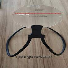 1pc Hands-Free Magnifying Glass With Adjustable Neck Strap - 10cm Large Lens, Suitable For Reading/Crafting/DIY - Portable Black/White Design, High-Quality Lens And Frame,For School Supplies,Back To School - Multicolor - View 4